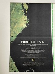 National Geographic Magazine, Folded Paper Map, United States, 1976