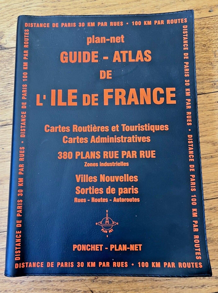 Vintage Ponchet – Plan-net Guide-Atlas de l’Ile de France ca. 1998