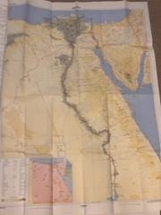 Vintage 1987 Bartholomew World Educational Map – Egypt – Folding Travel Map