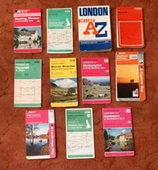 Large Collection/Job lot Of Vintage GB Ordnance Survey Road & Street Maps ( No.2