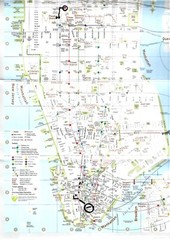 New York, Lower Manhattan Guide Map – Good Condition – See description