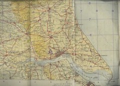 ORDNANCE SURVEY MAP NORTH EAST ENGLAND SHEET 3 .MILITARY 1937
