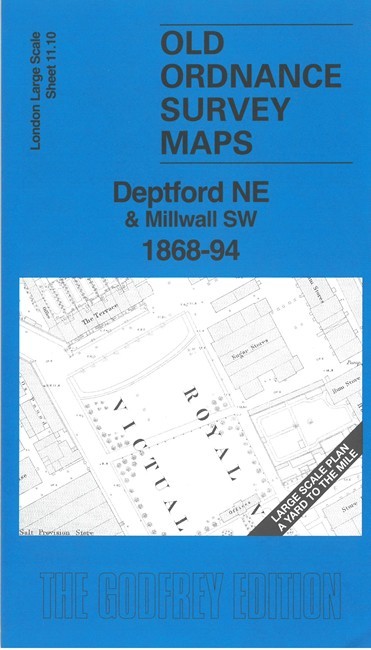 Deptford NE & Millwall SW 1868-94 London Large Scale 11.10 by Pamela Taylor