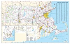 48X72 MASSACHUSETTS STATE OFFICIAL EXECUTIVE LAMINATED By M A Dept Of NEW