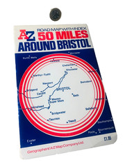 Map Road Map A to Z AZ Around Bristol Vintage ra