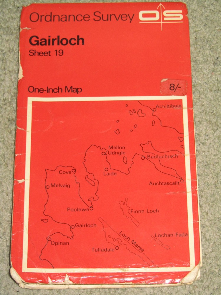 OS Ordnance Survey 1″ One Inch Red maps – assorted editions 1968-1970 – from 99p