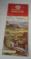 (Section 4) ESSO ROAD MAP 1960s WALES and MIDLANDS