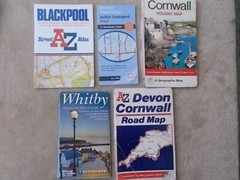Job lot of 20 Vintage Mixed Sheet Maps OS Bartholomews Geographia etc – lot 12