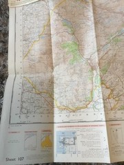 1969 Ordnance Survey One Inch Map 107 Snowdon (incl Menai Bridge, Bethesda)