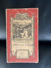 Ordnance Survey Contoured Road Map 121 Wells & Frome, 1919