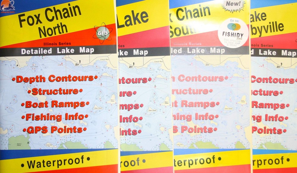IL Lake Maps by Fishing Hot Spots