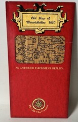 Old Map of Warwickshire 1610 – John Speede Antiqued Parchment Replica