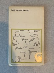 Vintage UK Ordnance survey map of Lake district, circa mid 1970s