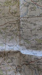 OS Ordnance Survey One Inch Paper Map,of Ludlow, Sheet 129, 1952