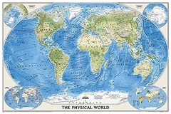 WORLD PHYSICAL [ENLARGED AND TUBED] (NATIONAL GEOGRAPHIC By National Geographic