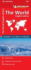 The World – Michelin National Map 701 by Michelin (English) Folded Book