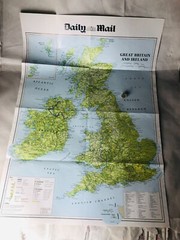 Map Poster Daily Mail Great Britain 1884 Double Sided Vintage ra