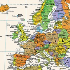 Accurate World Map Poster with Flags Education Wall Art Classroom Education Gift
