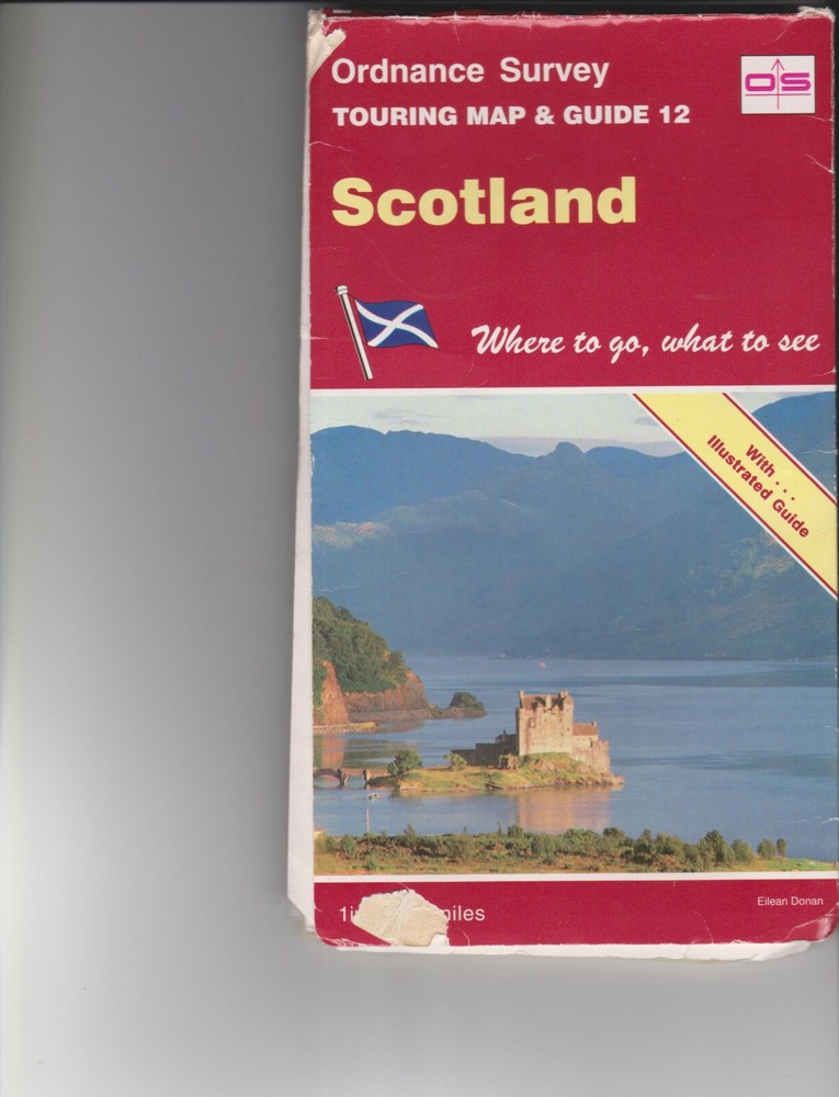 Scotland Touring Map Ordnance Survey Guide 1 Inch to 8 Miles Eilean Donan