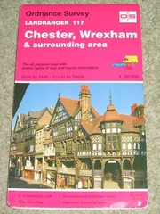 OS Ordnance Survey Landranger Map Sheet 117 Chester & Wrexham area – 1992