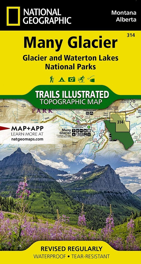 Many Glacier: Glacier and Waterton Lakes National Parks Map No Results