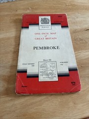 1952 ORDNANCE ONE-INCH MAP OF GREAT BRITAIN PEMBROKE 151