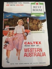 Vintage 1950s Caltex Road Map of Western Australia – Excellent condition