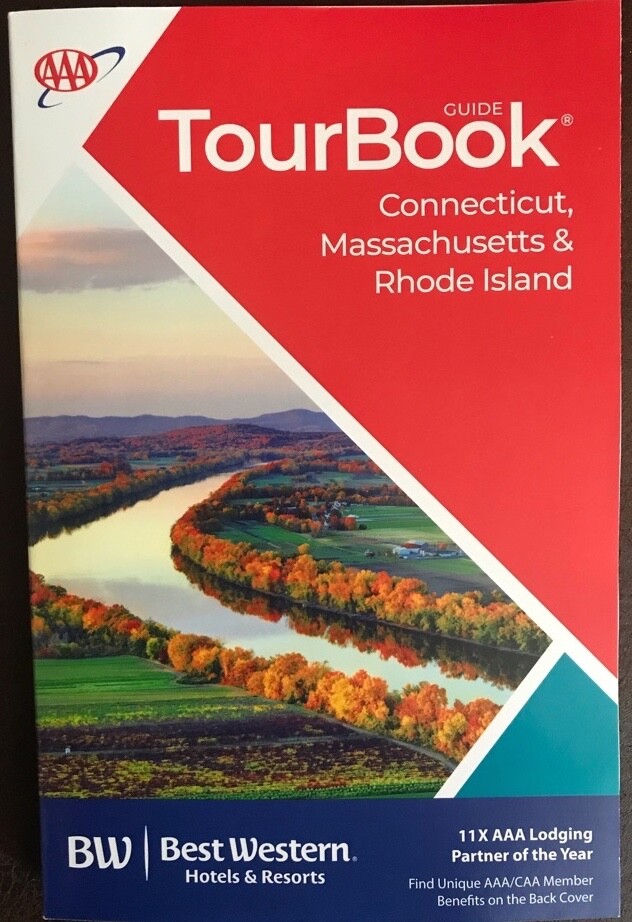 Connecticut Massachusetts Rhode Island Tour Book Guide Atlas Maps Events Hotels