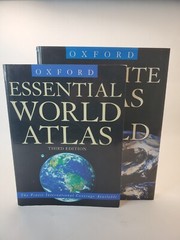 2 Oxford Atlas lot Satellite Atlas and Essential World hardcover & Paperback