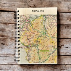 OS Map Wooden Lined Notebook – Snowdonia National Park (Notebook / blank book)