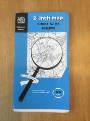 1966 Ordnance Survey 2.5 Inch Map Sheet SJ 24 Llangollen (incl Rhosllanerchrugog
