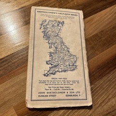 EXMOOR Bartholomew Revised Contoured Half Inch Map No 3 Paper