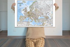 Map Of The Europe European Political Poster Education Geography Wall Chart A1 A2