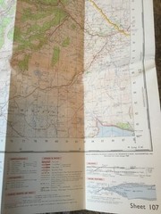 1969 Ordnance Survey One Inch Map 107 Snowdon (incl Menai Bridge, Bethesda)