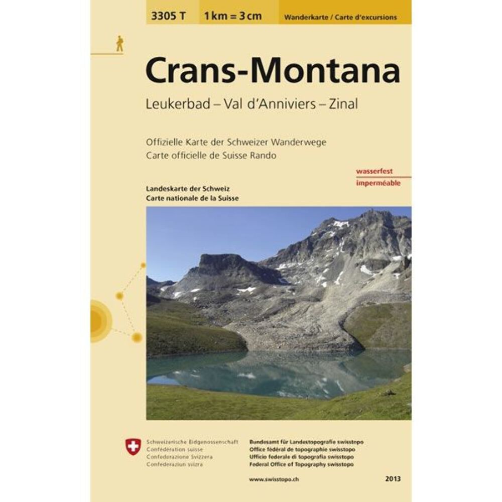 Crans-Montana (Switzerland) Walking Map 3305T – 1:33,333 scale
