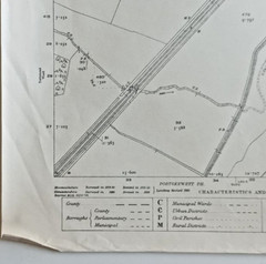 Caldicot Level Ordnance Survey 6 ins : 1 mile 1921 paper map 105 x 75 cms