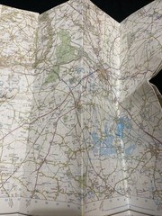 MAP – Ordnance Survey 2cm-1km ’87 Landranger#163 Cheltenham Cirencester (8676