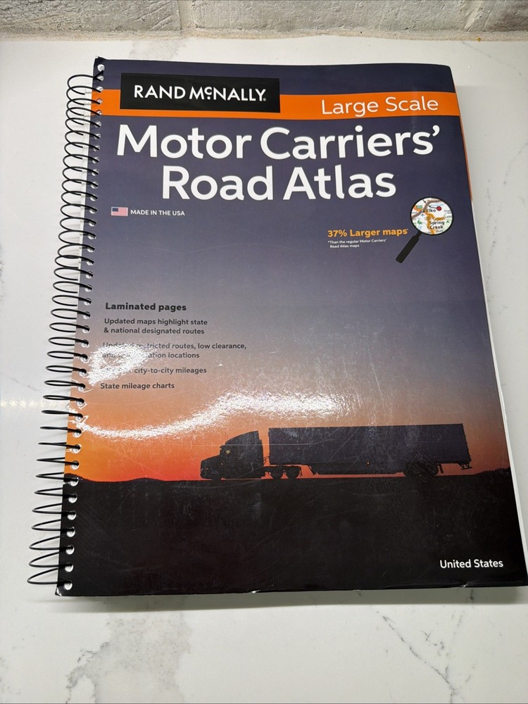 Rand McNally Large Scale Motor Carriers’ Road Atlas Spiral-bound