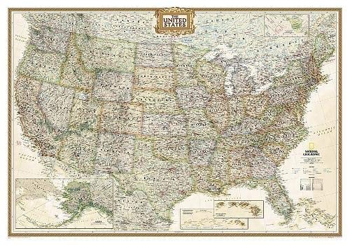 NATIONAL GEOGRAPHIC: UNITED STATES EXECUTIVE WALL MAP By National Geographic