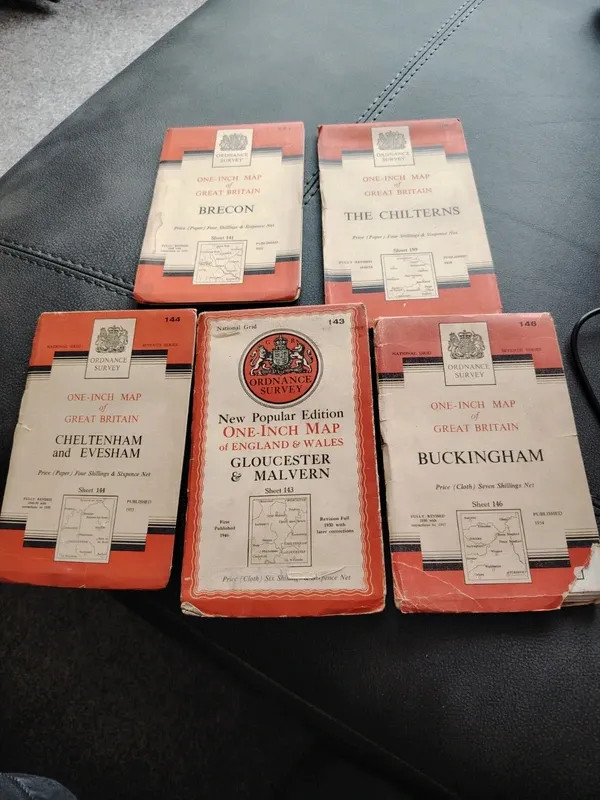 Ordnance survey vintage maps 1940s /50s