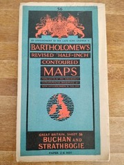Vintage Bartholomews Revised Half Inch Contoured Map Buchan&Strathbogie Sheet 56