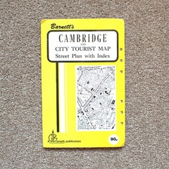 Barnett’s Cambridge Street Plan with Index Detailed Old Vintage Map