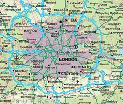 UK A B Roads Motorway London Ireland Wall Map Laminated Large Wall Map 120X83cm