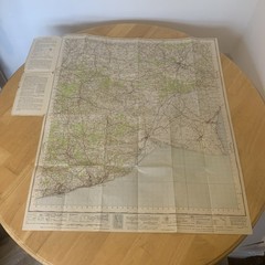 Ordnance Survey Map Hastings Sheet 184 One-Inch 1946 Vintage