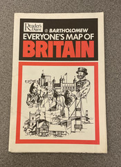 READER’S DIGEST BARTHOLOMEW EVERYONES MAP OF BRITAIN UK Vintage 1981