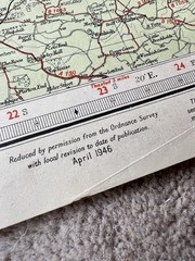 Bartholomew’s Map Cambridge Vintage 40s 1946 Paper Half Inch ½” Free Post UK