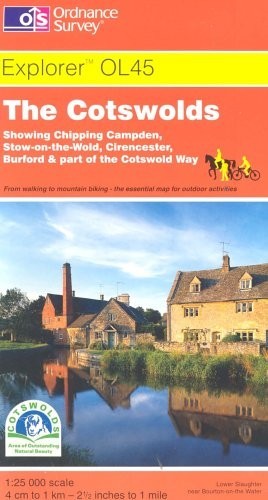 The Cotswolds: Sheet 45 (Explorer Maps) by Ordnance Survey Sheet map, folded The