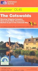 The Cotswolds: Sheet 45 (Explorer Maps) by Ordnance Survey Sheet map, folded The