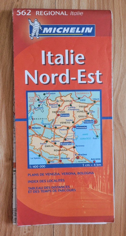 Italy Northeast Nord-Est REGIONAL map: No. 562 by Michelin Sheet map, folded