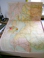 Bacon’s New Survey Map of South Scotland. (2 sheets on cloth). c.1890s. G+.